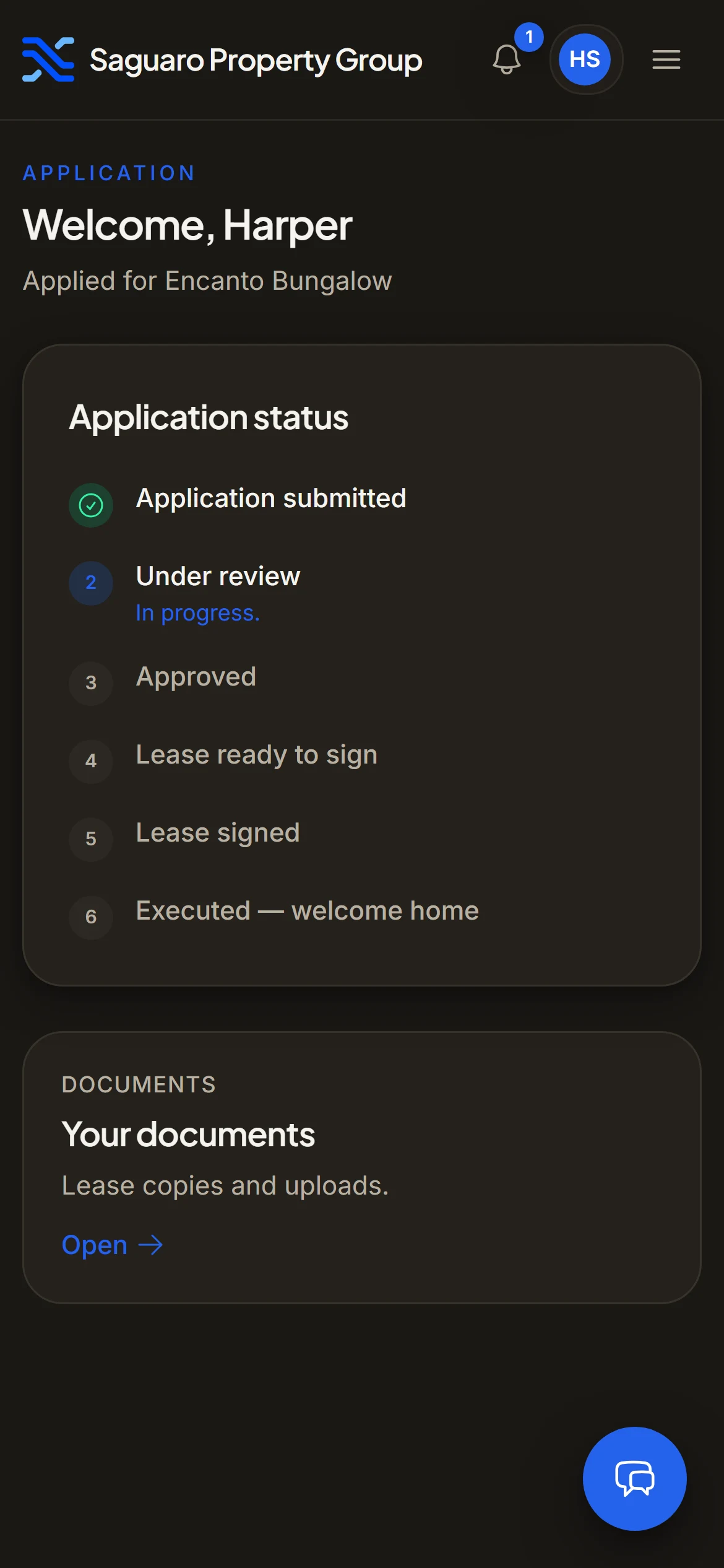 Applicant portal
