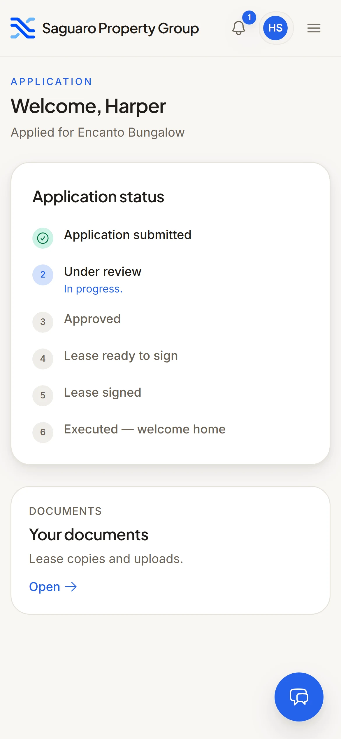 Applicant portal