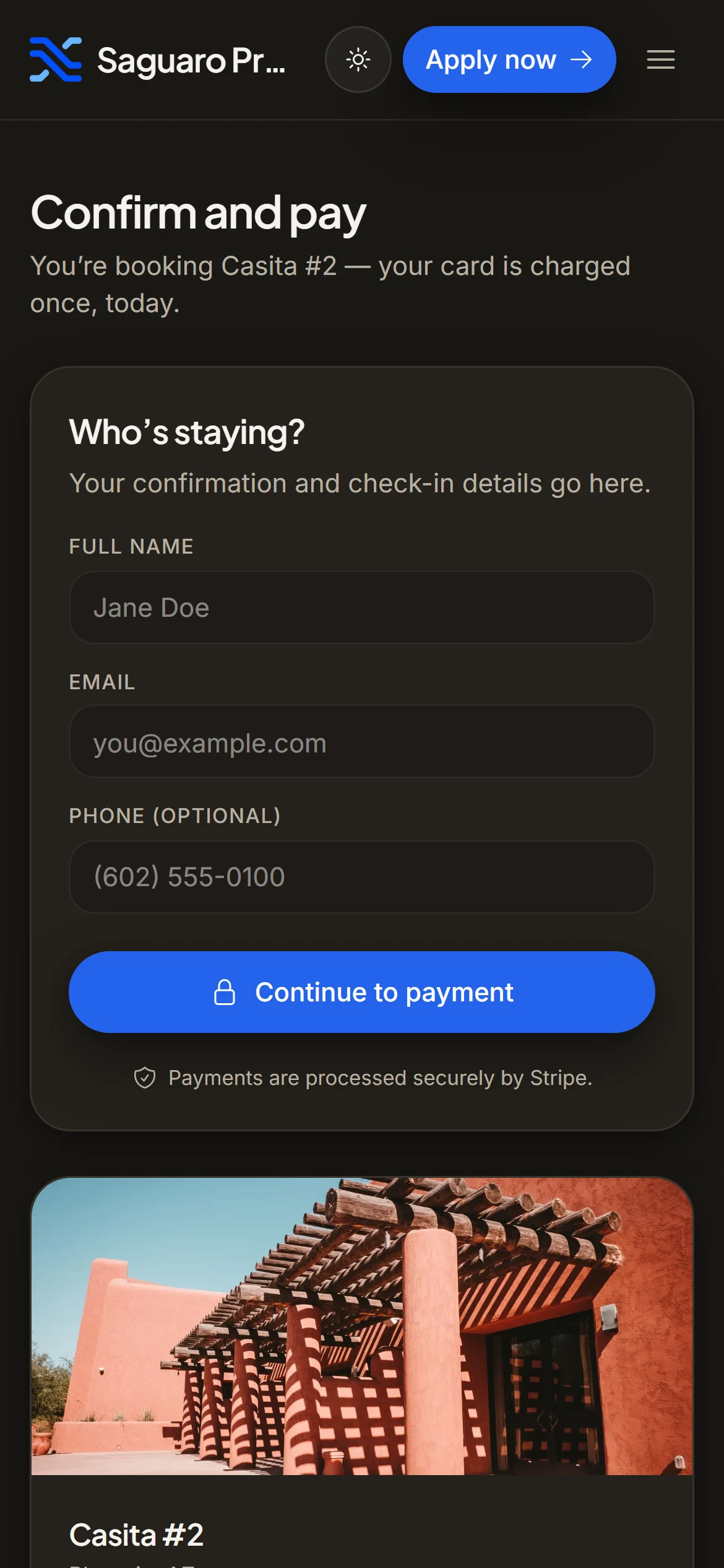 Booking direct portal