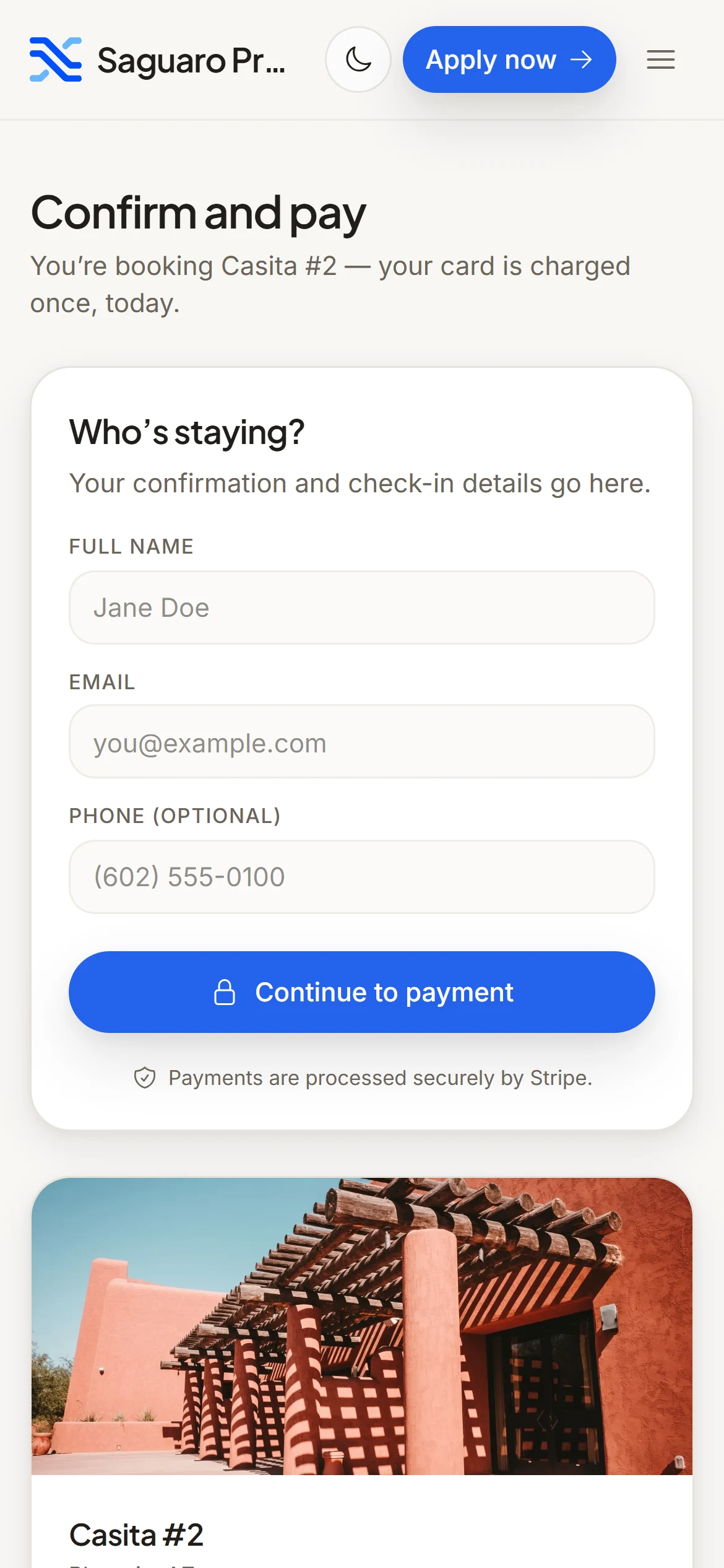 Booking direct portal